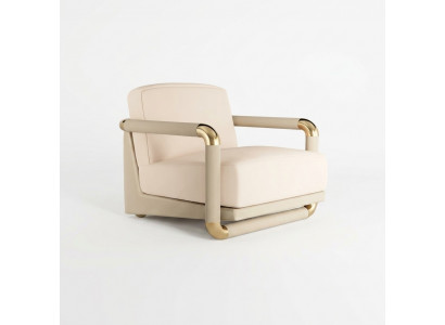 Stylvoll Sesselen Beige Sesselen Fernseh Canapé 1 Sëtz Sofa Textil Stoff