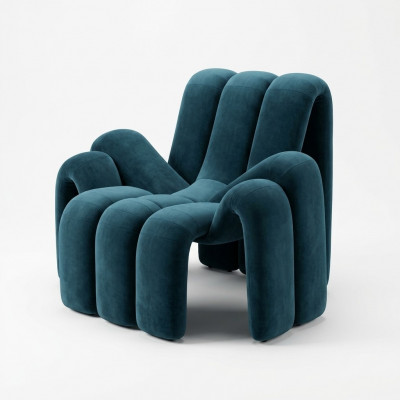 Stilvoll Sëtz gréng Canapé 1 Sëtz modern luxuriéis Sëtz Stoffer nei