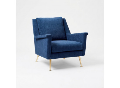 Design Luxus Bloe Chair Fauteuil Sofa 1 Plaz Fernseh Sofa Stoff Textil