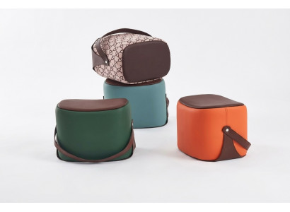 Rechteckeg Pouf Modern Miwwelen Fouss-Pouf Luxus Design Wunnzëmmermiwwelen