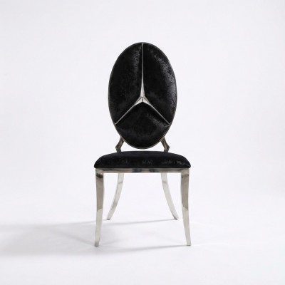 Stull Schwaarz Nei Still Polsterstull Fauteuil Metall Lounge Design Miwwelen