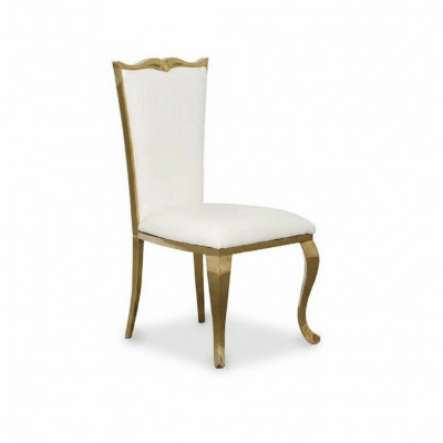 luxuriéise Stull Wäiss Nei Still Polsterstull Fauteuil Metall stilvoll Design