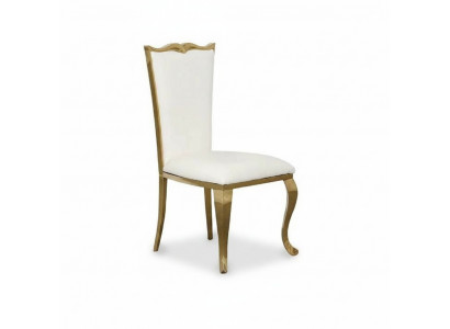luxuriéise Stull Wäiss Nei Still Polsterstull Fauteuil Metall stilvoll Design