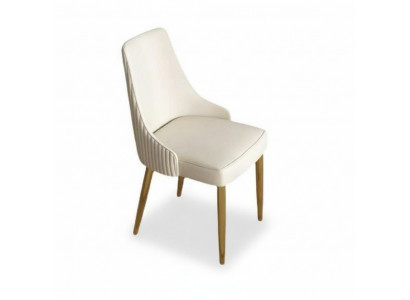 Moderne Stil Stillvoll Fauteuil Stull Wäiss Sëtz Kamäischter Design Metall nei