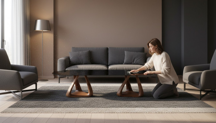 Designer schwaarzen Iesszëmmer Dësch Luxus Iesszëmmer Miwwel Holzplack oval