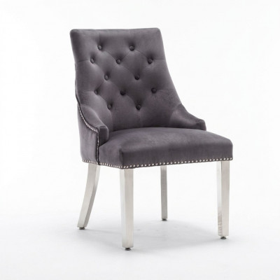 Gräien Iesszëmmer Chesterfield Stull Textillen Stull Luxus Eenzelstull