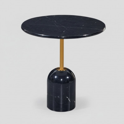 Schwaarzen Säitendësch Wunnzëmmer Dëscher Modernes Ronnes Design Konsoledësch