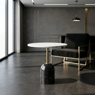 Wäiss-Schwaarze Couchtisch Kaffisdësch Designer Wunnzëmmer Miwwelen Dëscher