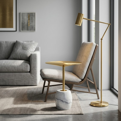 Designer Ergänzungsdësch Luxus Kaffisdëscher Gëllene Niewendësch Miwwelen