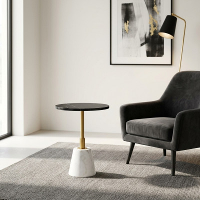 Ronder Niewentësch Designer Dësch Kaffisdësch Wunnzëmmermiwwele Nei