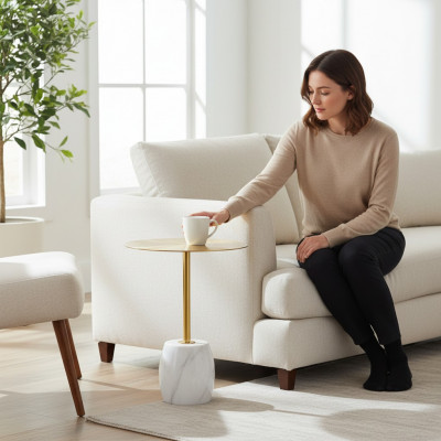 Niewentisch Wäiss Sofadësch Designer Dësch Wunnzëmmertisch Dëscher nei