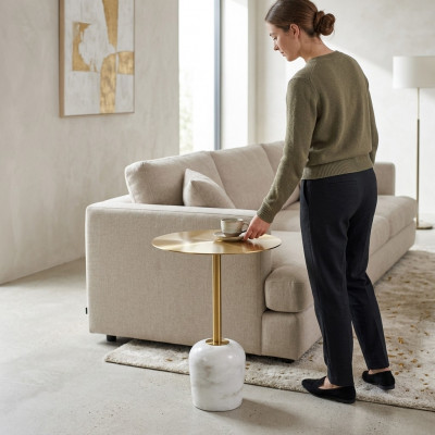 Ronnen Kaffisdësch Héichwäerteg Niewendësch Designer Dësch Wunnzëmmer nei