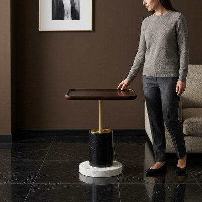 Beistelltisch Rechteckeg Designer Moderne Dësch Kaffisdësch Dëscher Ronndësch