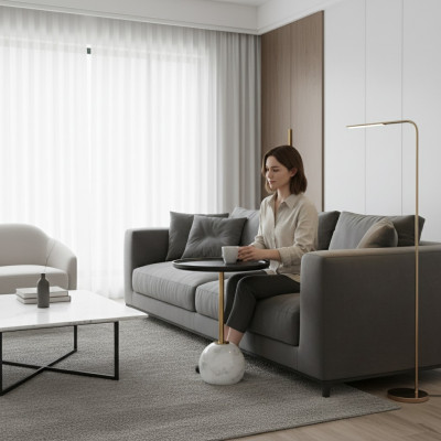 Modernen Couchdësch Ronnen Niewendësch Luxus Wunnzëmmer Schankedësch