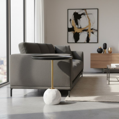 Modernen Couchdësch Ronnen Niewendësch Luxus Wunnzëmmer Schankedësch