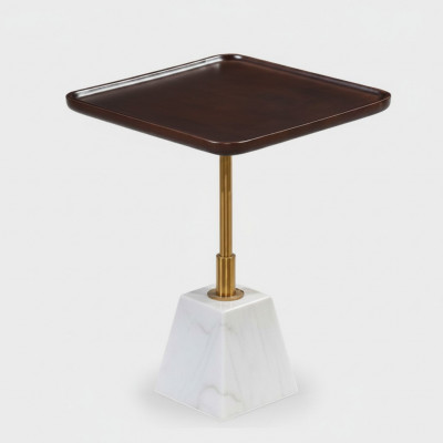 Wäiss-Brongen Metallsdësch Designer Niewendëscher Luxus Salondëscher Neien
