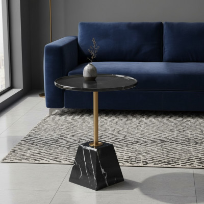 Schwaarzen Säitentësch Designer Niewendëscher Stilvoll Oflaachdëscher.