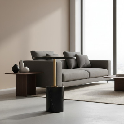 Ronder Abluetiss Designer Wunnzëmmer Dëscher Niewendësch Couchdëscher