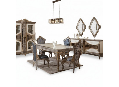 Designer Klassesch Iesszëmmer Set Stullgrupp Iessdësch Garnitur 5tlg.