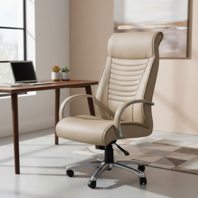 Ice-Gaming-Stull Beige Büro-Stull Schreifdësch Dréistull Chefstull