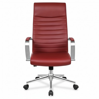 Kënschtlederen Design Stull Roude Stills Iesszëmmerstull Büro Stull