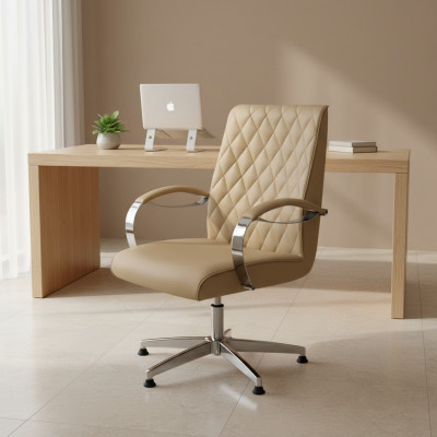 Modern dréihstull Miwwelen Beige Büro-Stull Gaming Stull Büro Fauteuil Ariichtung
