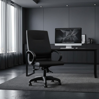 Stylos Bureau-Stull Schwaarz Schreifdëschstull Dréistull Büro-Miwwel Büro Sëtzmiwwel