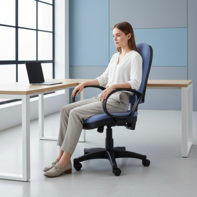 Héichwäertege Büro-Stull Gaming-Stull Blo Büro-Stull Schreifdësch Kreesstull