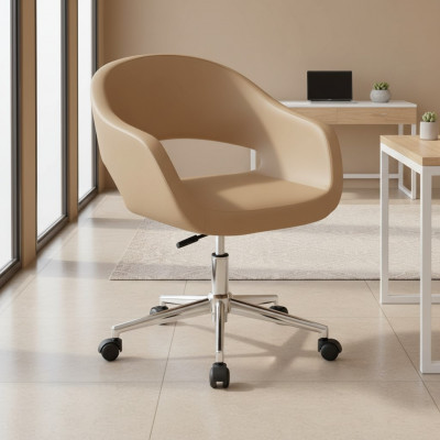 Héichwäertege moderne Büro-Stull Gaming-Stull Beige Büro-Stull Dréistull Nei