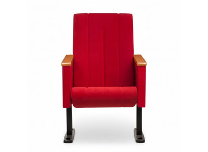 Designer roude Luxusstull 1-Sëtzer Modernt Lehnstuhl Textil Holzmöbel