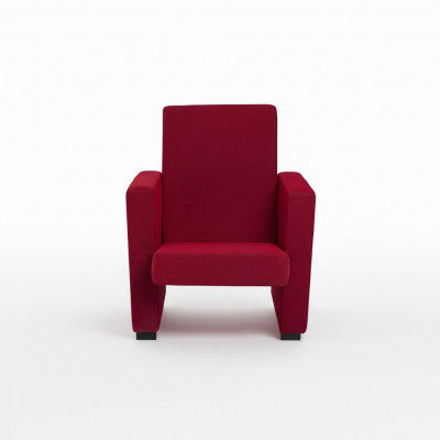 Sëtzfauteuil Sofa 1-Sëtzer Design Luxus Rout Stull Klassesch Stoff Textil Nei