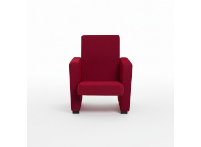 Sëtzfauteuil Sofa 1-Sëtzer Design Luxus Rout Stull Klassesch Stoff Textil Nei