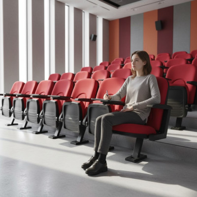 Roude Polstersëtz Designer Eensëtzer 1-Sëtzer Moderne Luxus Kino Stull Theater