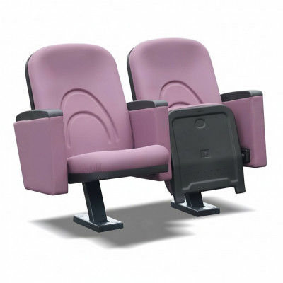 Modernen Sesel Sesel Sofaeenheets-Sëtz fir Theater Kino Design Luxus Rosa Textil