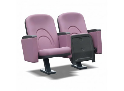 Modernen Sesel Sesel Sofaeenheets-Sëtz fir Theater Kino Design Luxus Rosa Textil