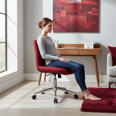 Büro Sëtz Rout Luxus Stull Bürosëtz Chef Nei Textil Designer Sëtz Miwwelen