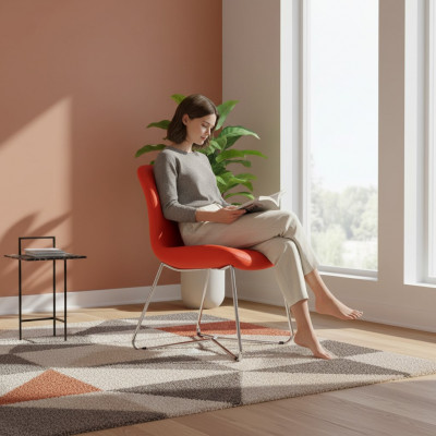 Stillen Luxus Orange Design gepolstert Stillen Büro Miwwelen nei Textilmiwwelen