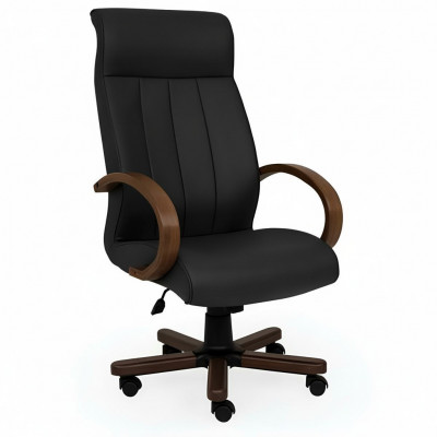 Computersstillen Chefsessel Fauteuil Kënschtleche Lieder Polster Büro Still Dréi Nei