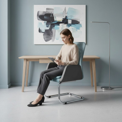 Moderne Chefssessel stilvoll Gepolsterte Textil Büro Stull blo Neie Stull