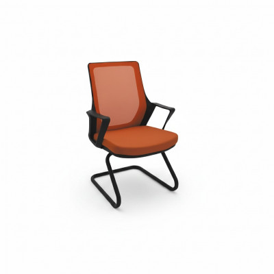 Héichwäertege Bürostill Orange Schreifdëschstill Modern Textilstill Stoff Nei