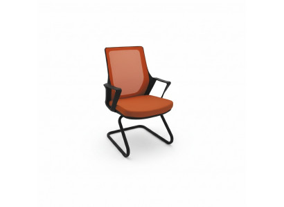 Héichwäertege Bürostill Orange Schreifdëschstill Modern Textilstill Stoff Nei