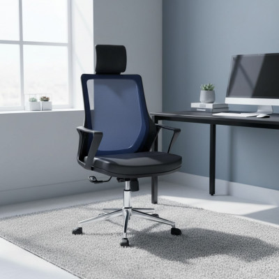 Fauteuil Kënschtlech Lieder Polster Dréiend Computer Still Miwwelen Büro Stull Chefstull