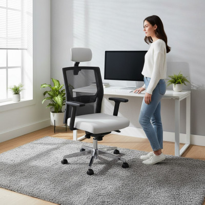 Bürosstillen Gro Schreifdëschstill Dréistill Chefsessel Mesh-Design Bürosstill