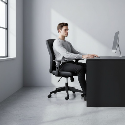 Gaming Stull Schwaarz Büro Stull Schreibtisch Dréistull Chefsessel Nei