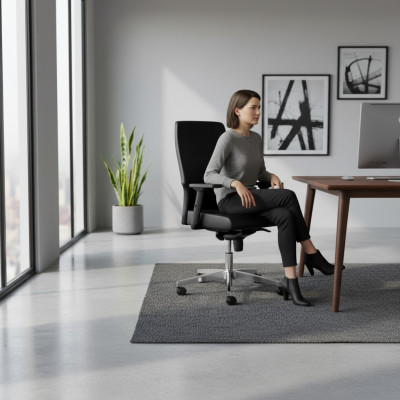 Büro Schwaarze Still Gaming Stull Büro Still Schreifdësch Dréiaarmstill Chef Still