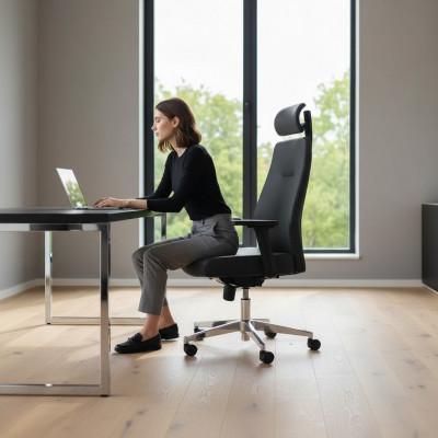 Modern Büro Schwaarze Sesselen Gaming Stull Bürostull Dréistull Chef Sessel