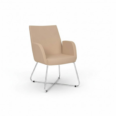 Design Stull Lehnstull Polster Still Luxus Textil Fauteuil Beige Büro-Stull