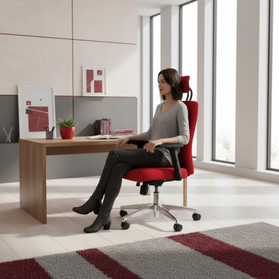 Dréistull Rout Büro Still Gaming Stull Bureaustull Schaffdësch Chef Neie Still