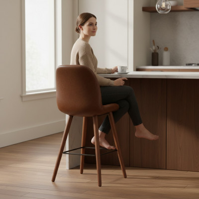 Iesszëmmerstull Luxus Brong Still Stull Design Lehnstull Miwwel Holzstull Nei