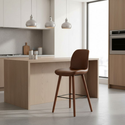 Iesszëmmerstull Luxus Brong Still Stull Design Lehnstull Miwwel Holzstull Nei